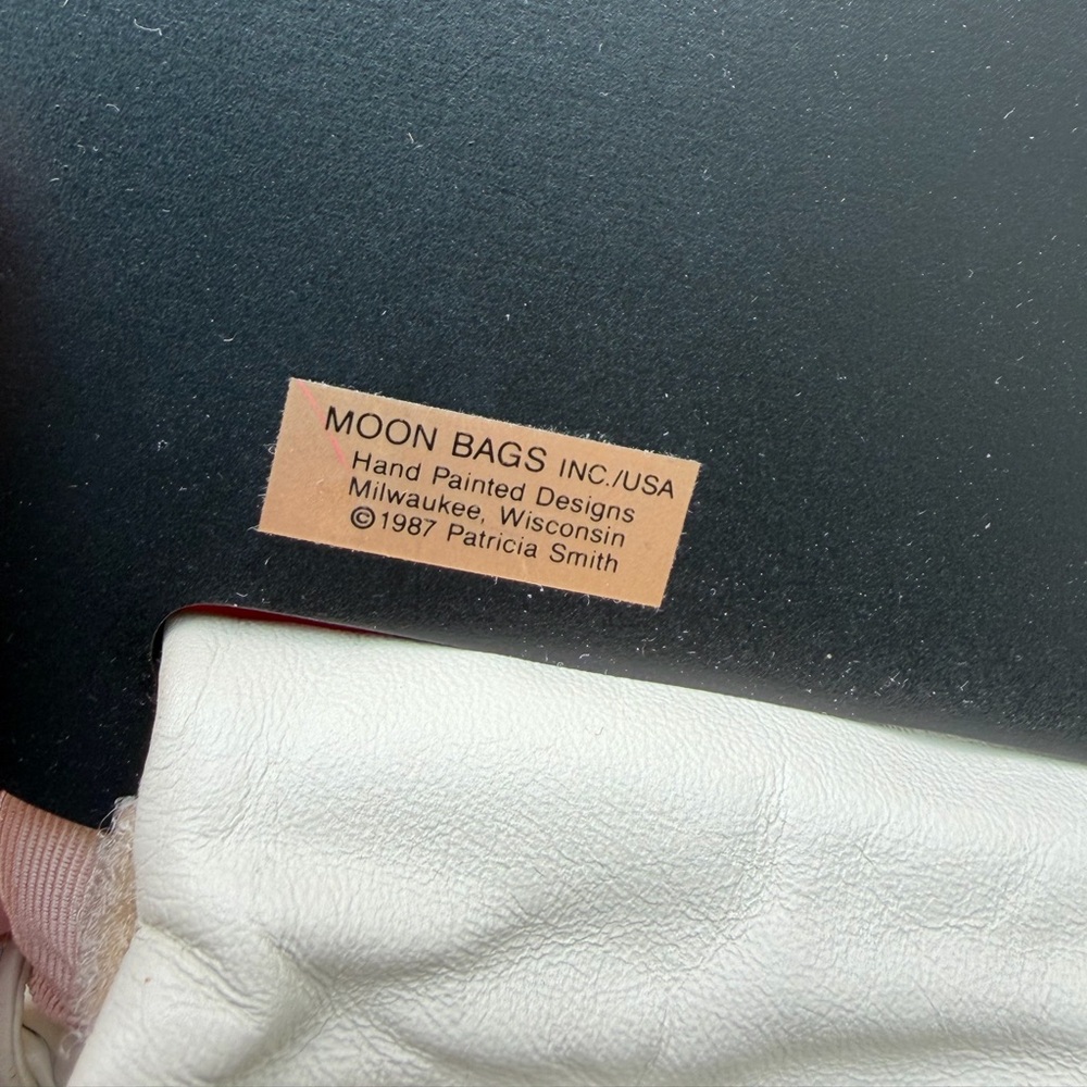 RARE Vintage MOON BAG by Patricia Smith with Art Deco Flap - Picture 3 of 8